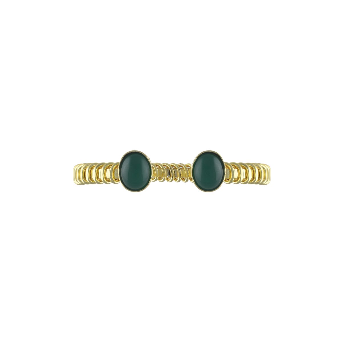 Beatrice Cuff Bracelet - Emerald - Image 2