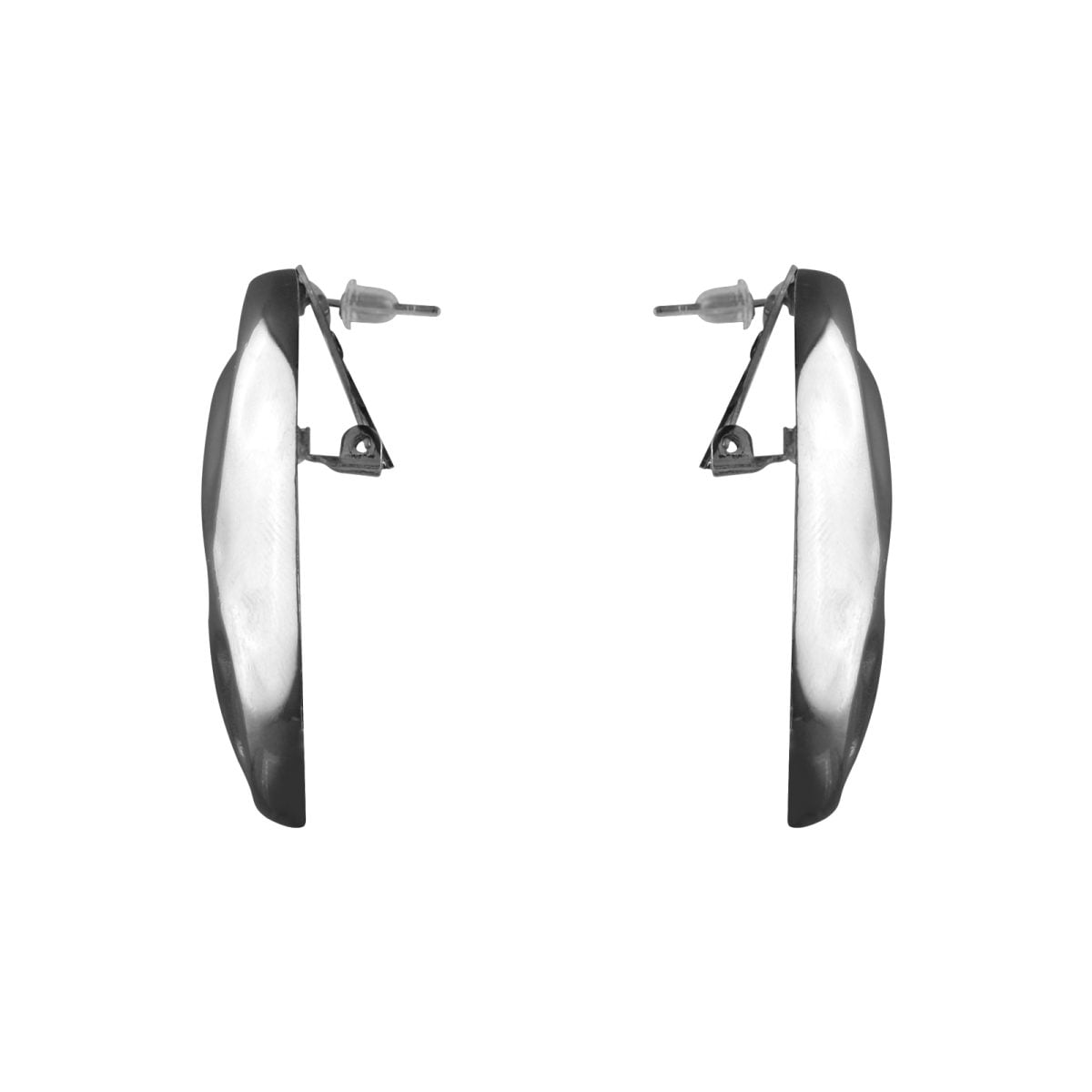 Aquila Maxi Silver Earrings - Görsel 2