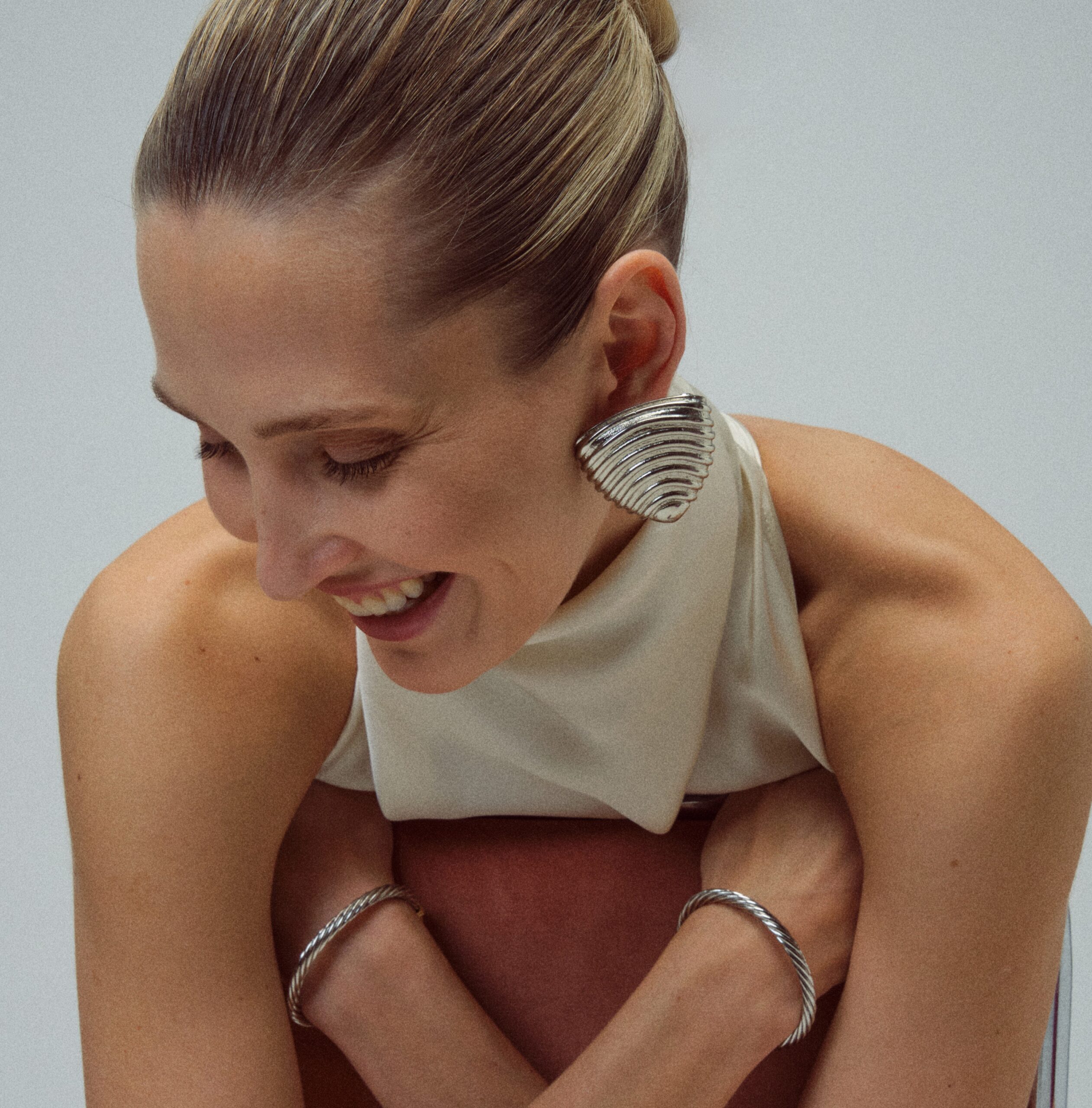 Pallas Silver Earrings - Görsel 3