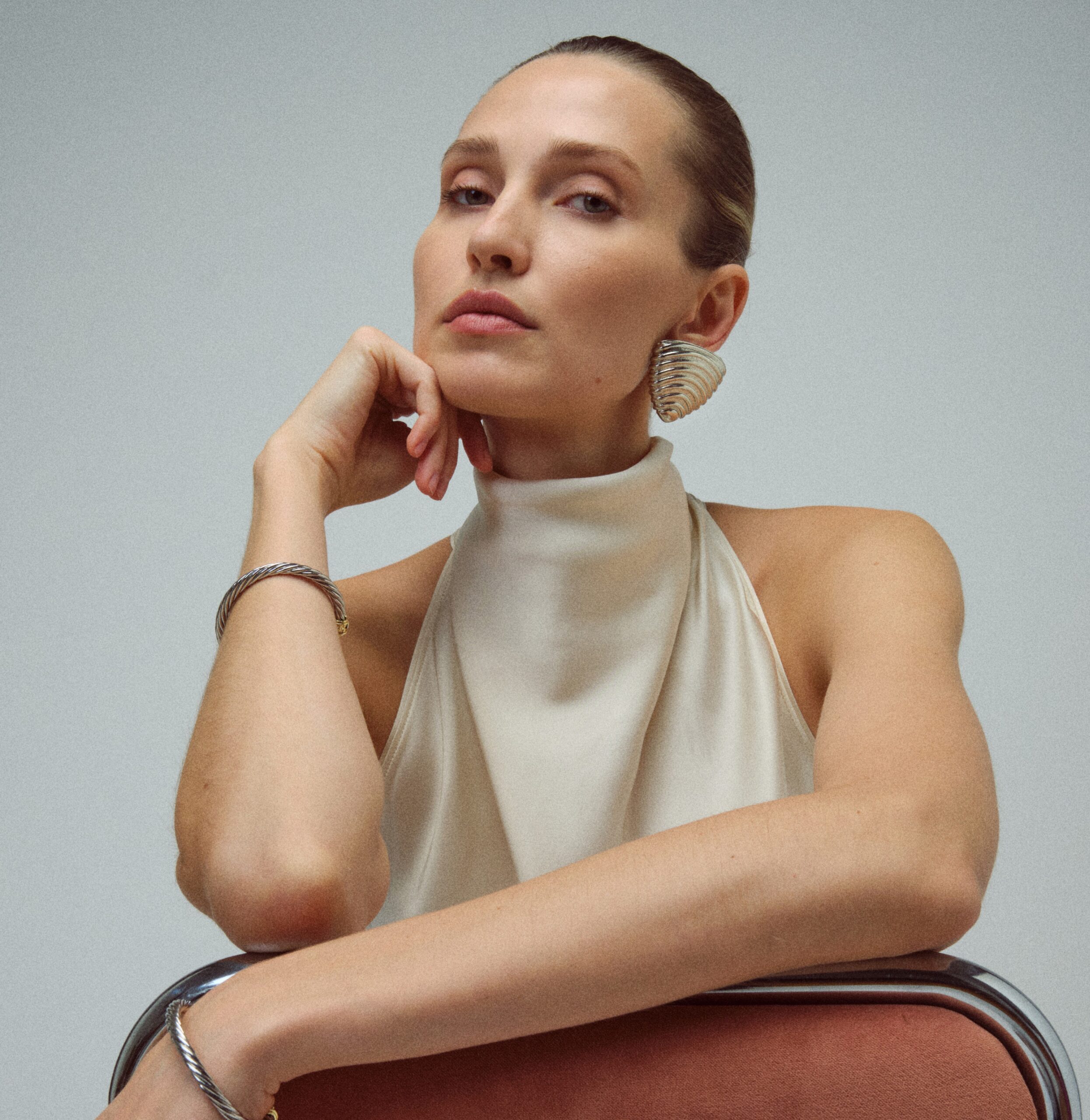 Pallas Silver Earrings - Görsel 4