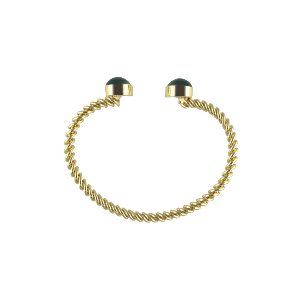 Beatrice Cuff Bracelet - Emerald