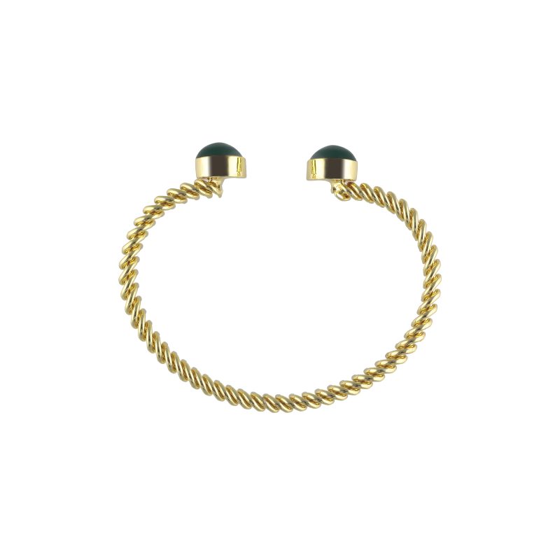 Beatrice Cuff Bracelet - Emerald