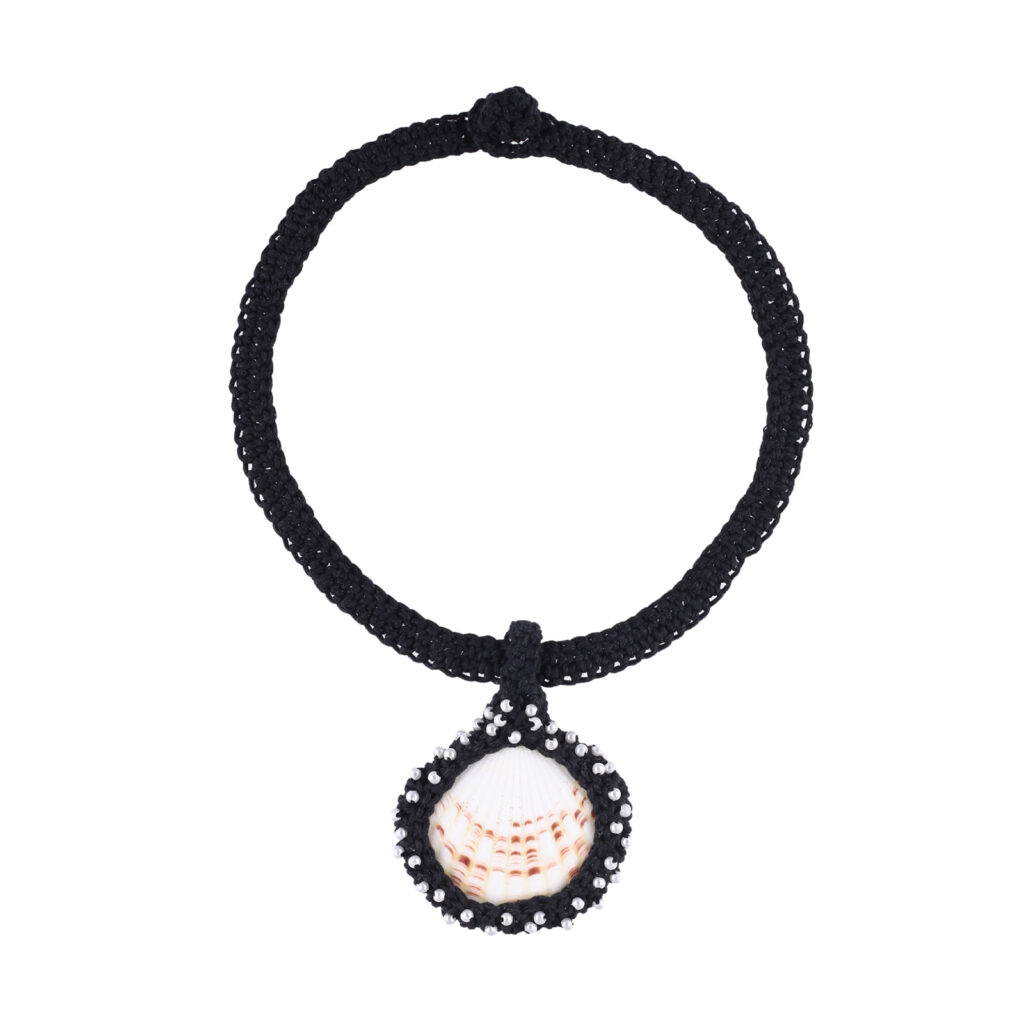 Isla Pearl Choker Necklace - Black