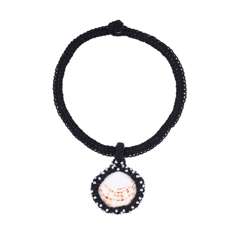 Isla Pearl Choker Necklace - Black